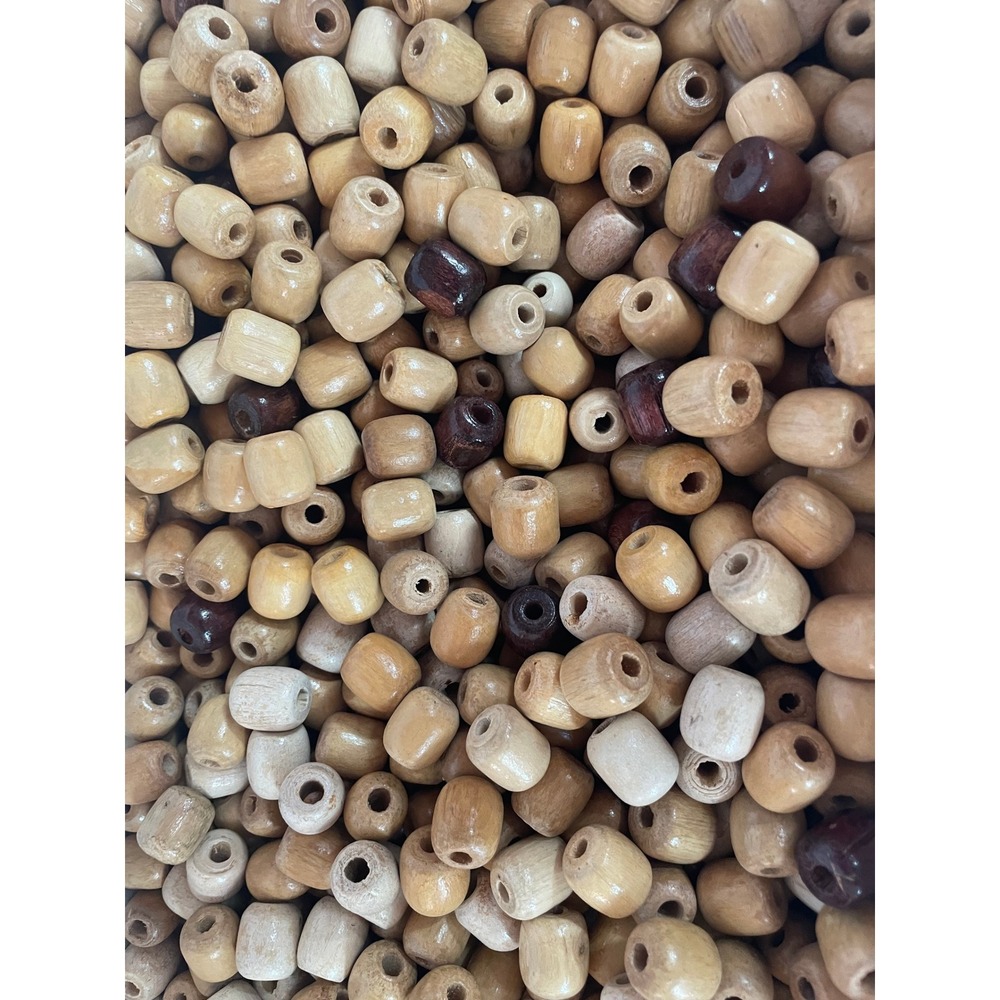 Vintage Wood Macrame Barrel Beads Jewelry Crafting Over 1200‎ pieces